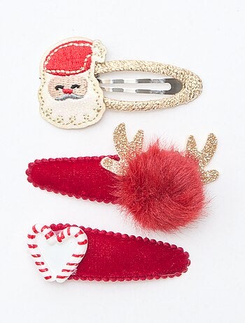 Lote de 3 pinzas clic clac 'Navidad'