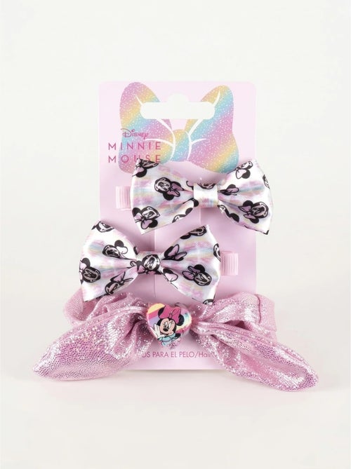 Lote de 3 pinzas para el pelo lazo de resina minnie disney - Kiabi