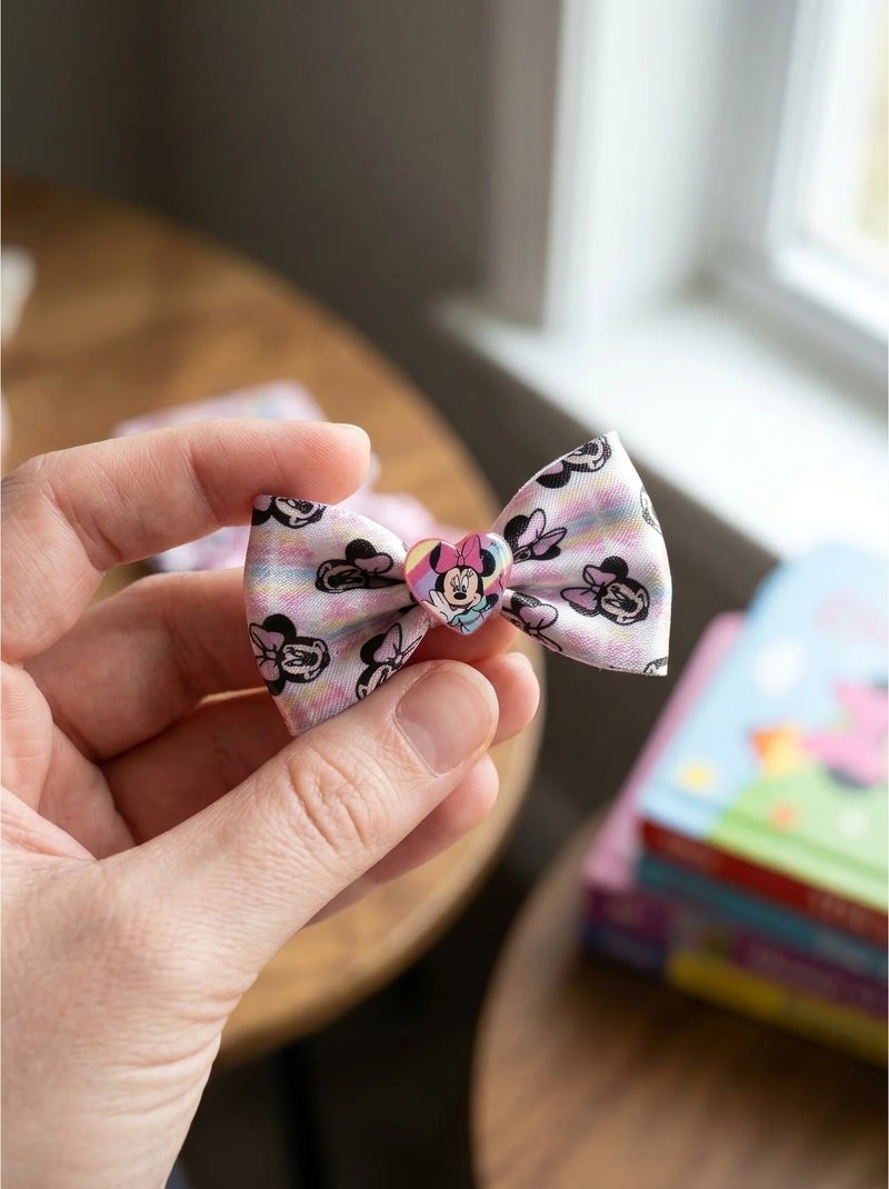 Lote de 3 pinzas para el pelo lazo de resina minnie disney Rosa - Kiabi