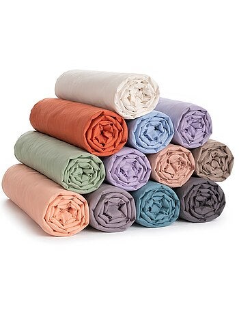 Lote de 3 Sábanas con funda de Algodón PROMO LINGE aleatorio