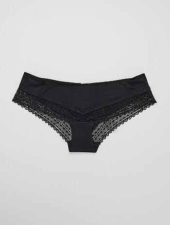 Pack de 3 culottes de algodón y encaje