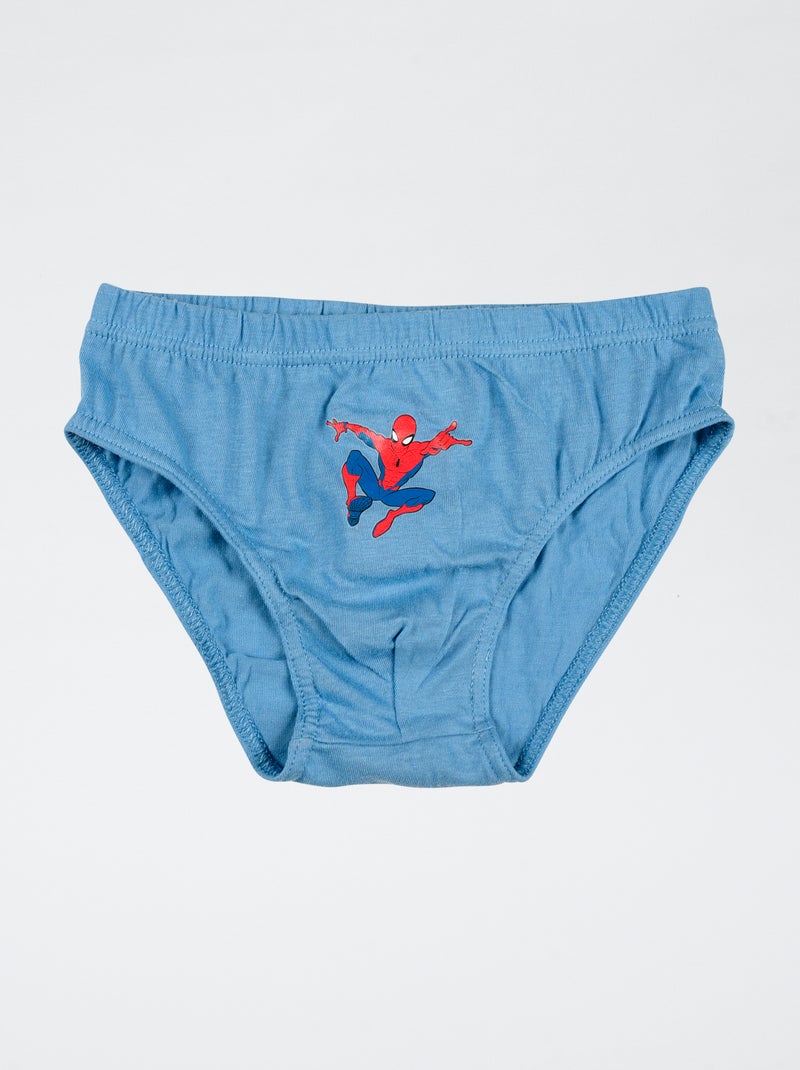 Lote de 3 slips 'Marvel' Spiderman' de algodón Azul - Kiabi