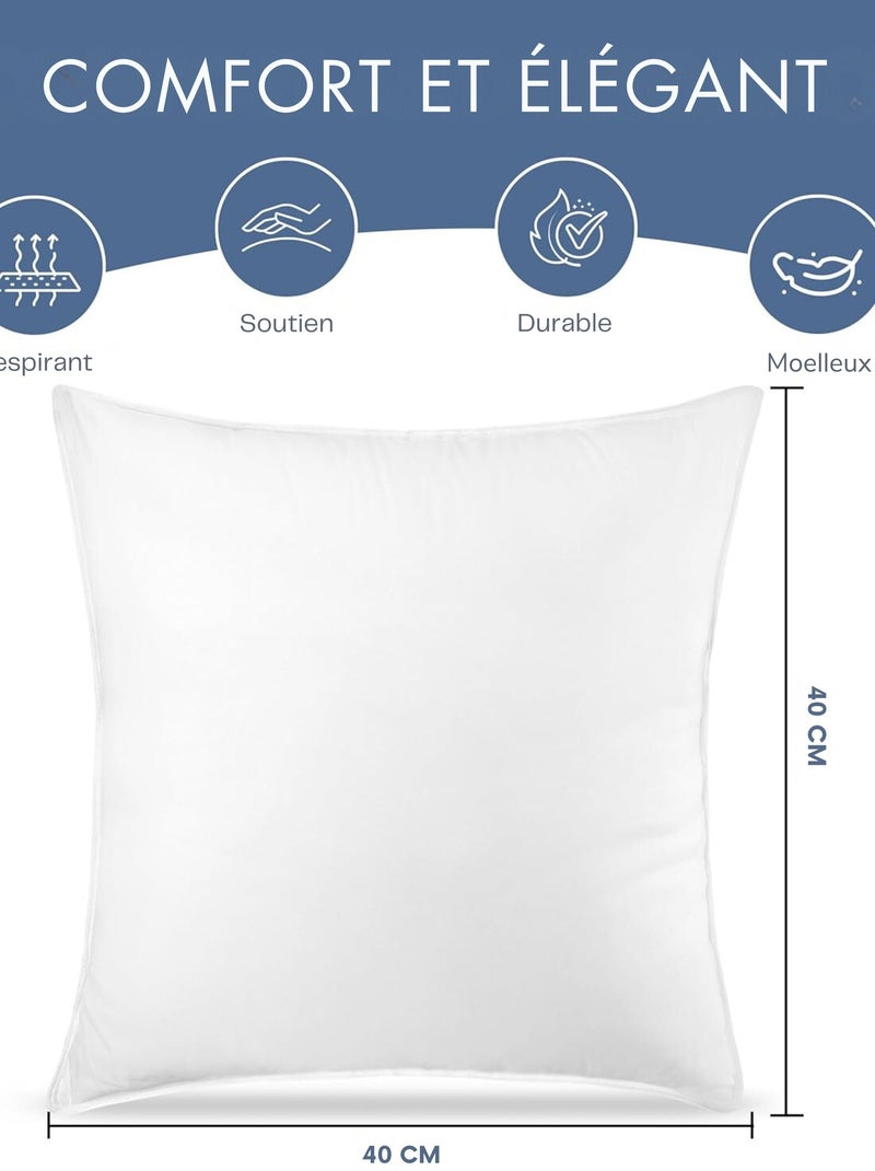 Lote de 4 Almohadas de Poliéster PROMO LINGE Blanco - Kiabi