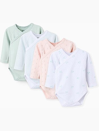 Lote de 4 bodies cruzados flores