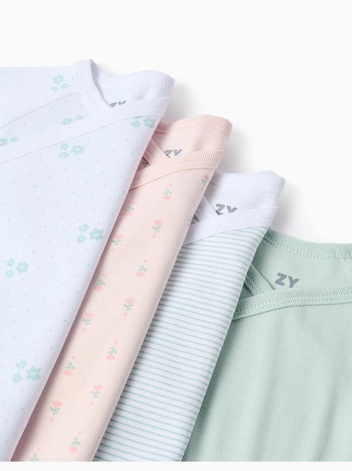 Lote de 4 bodies cruzados flores - Kiabi