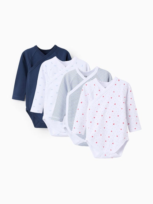 Lote de 4 bodies cruzados 'hearts' - Kiabi