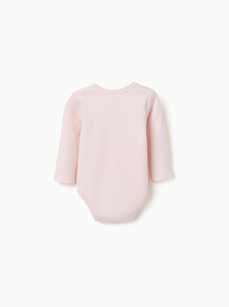 Lote de 4 bodies de algodón Blanco Rosa - Kiabi