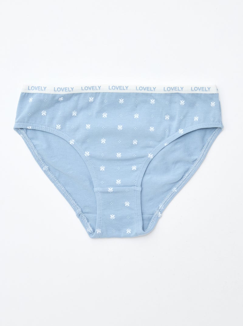 Lote de 4 braguitas estampadas Azul - Kiabi