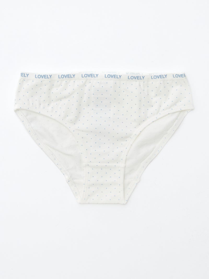 Lote de 4 braguitas estampadas Azul - Kiabi