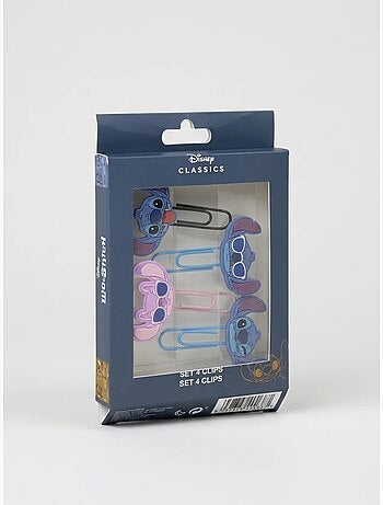 Lote de 4 clips de aluminio Stitch Disney