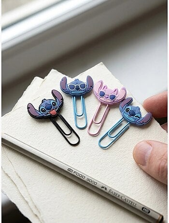Lote de 4 clips de aluminio Stitch Disney