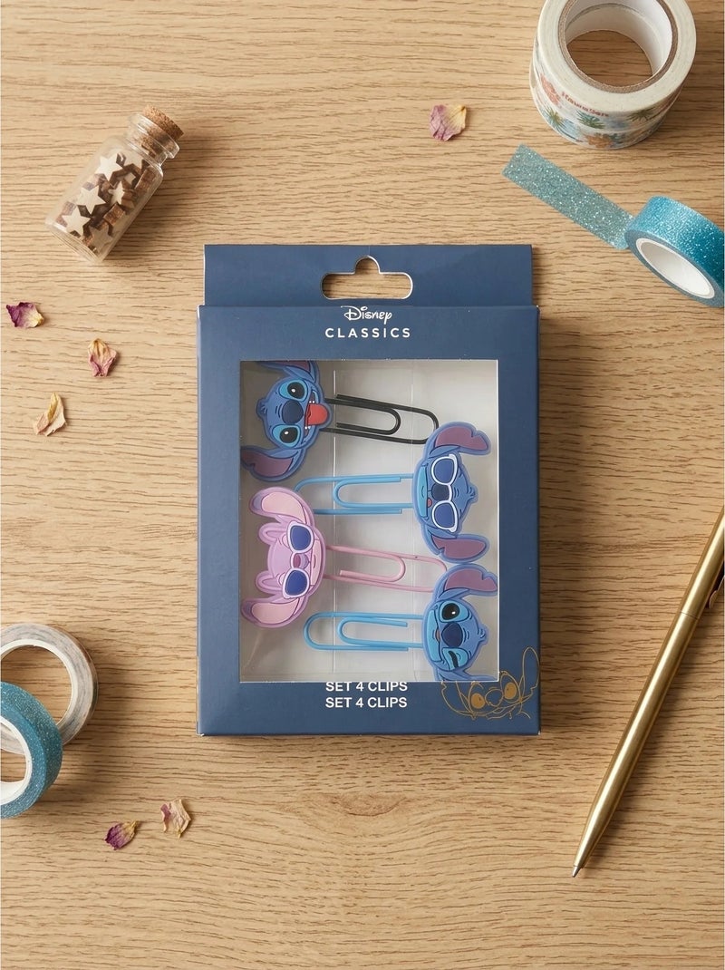 Lote de 4 clips de aluminio Stitch Disney Azul - Kiabi