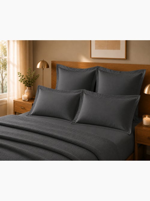 Lote de 4 fundas de almohada 100% algodón – 2 fundas + 2 fundas - Kiabi Lote de 4 fundas de almohada 100% algodón – 2 fundas + 2 fundas - Kiabi