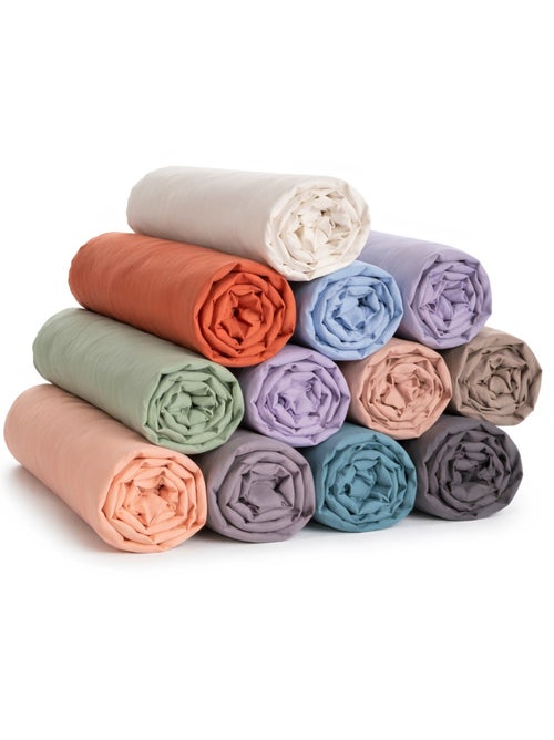 Lote de 4 Sábanas con funda de Algodón PROMO LINGE aleatorio - Kiabi