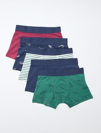 Lote de 5 bóxers lisos y estampados