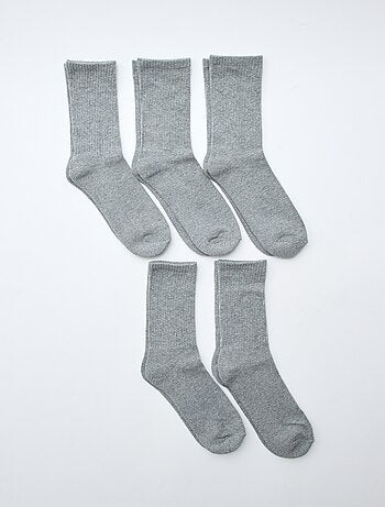 Lote de 5 pares de calcetines altos de punto