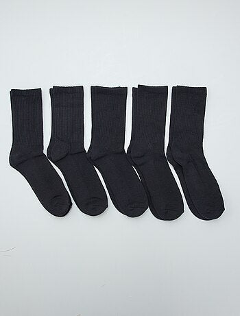 Lote de 5 pares de calcetines altos de punto