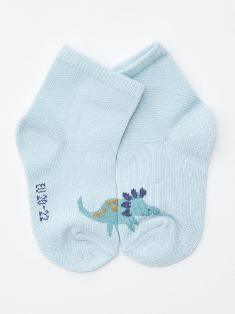 Lote de 5 pares de calcetines de punto elástico Azul - Kiabi