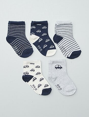 Lote de 5 pares de calcetines de punto elástico