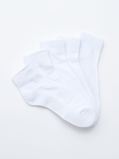 Lote de 5 pares de calcetines deportivos tobilleros - Kiabi Lote de 5 pares de calcetines deportivos tobilleros - Kiabi