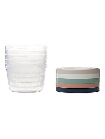 Lote de 5 recipientes Thermobaby de 250 ml para comidas de bebé, marcas de 20 ml
