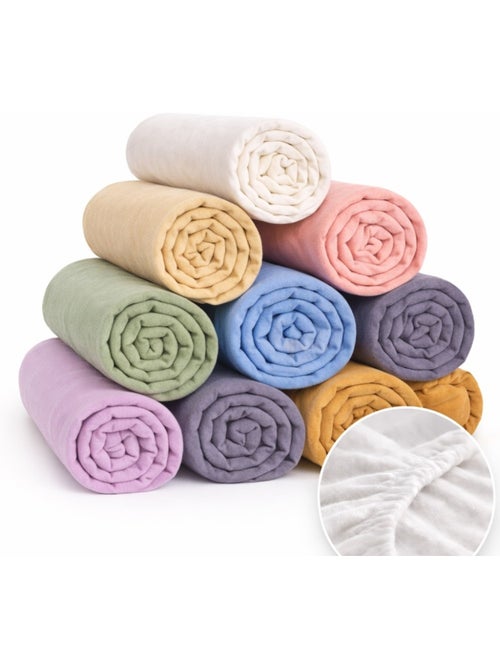Lote de 5 Sábanas con funda de Algodón JERSEY PROMO LINGE aleatorio - Kiabi
