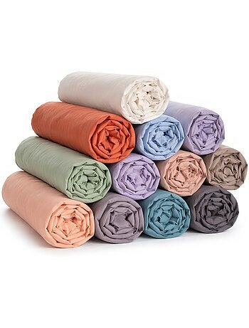 Lote de 5 Sábanas con funda de Algodón PROMO LINGE aleatorio