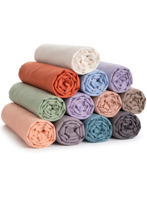 Lote de 5 Sábanas con funda de Algodón PROMO LINGE aleatorio - Kiabi