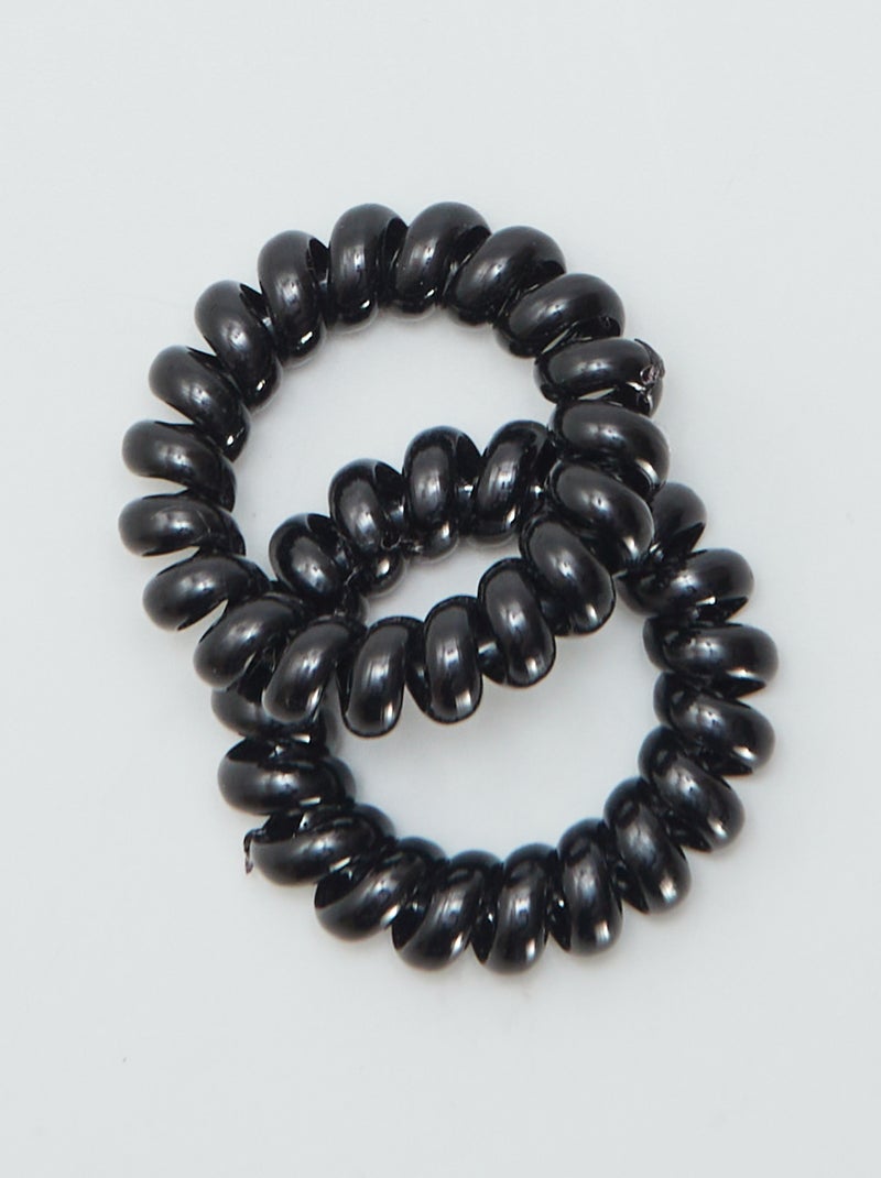 Lote de 6 gomas de pelo tipo tortis NEGRO - Kiabi