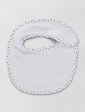 Lote de 7 baberos de rizo con velcro