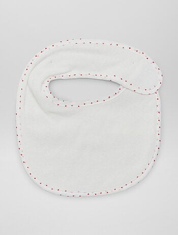 Lote de 7 baberos de rizo con velcro