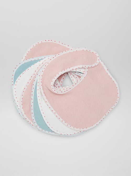 Lote de 7 baberos de rizo con velcro - Kiabi