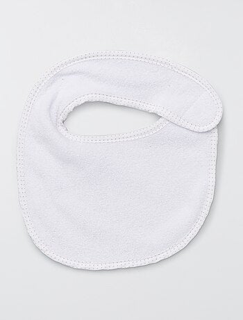 Lote de 7 baberos de rizo con velcro