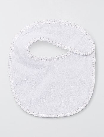 Lote de 7 baberos de rizo con velcro