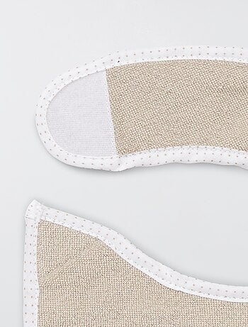 Lote de 7 baberos de rizo con velcro