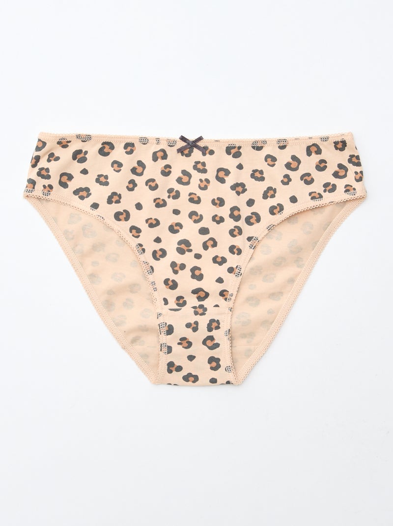 Lote de 7 braguitas Marron - Kiabi