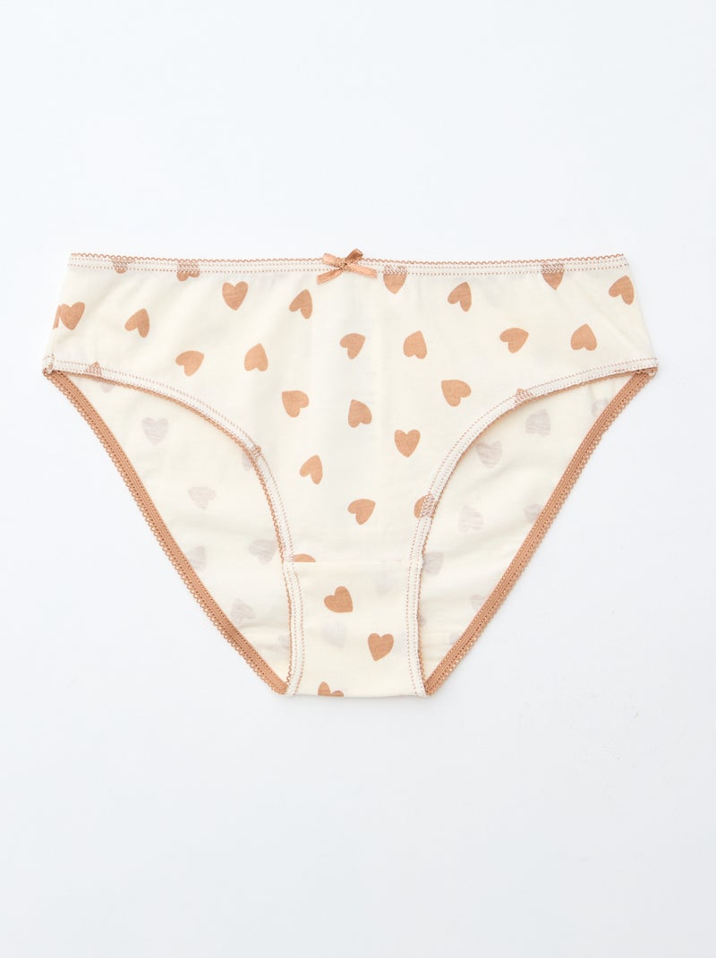 Lote de 7 braguitas Marron - Kiabi