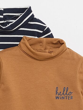 Lote de camisetas interiores de cuello alto - 2 unidades