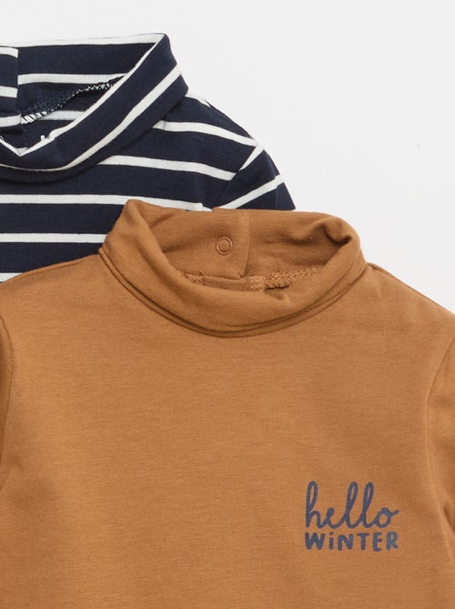 Lote de camisetas interiores de cuello alto - 2 unidades - Kiabi