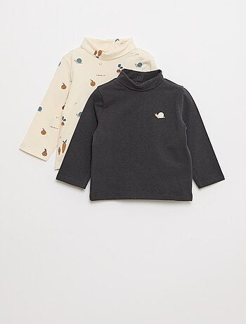 Lote de camisetas interiores de cuello alto - 2 unidades