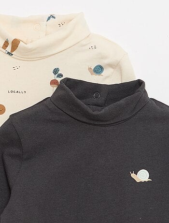 Lote de camisetas interiores de cuello alto - 2 unidades