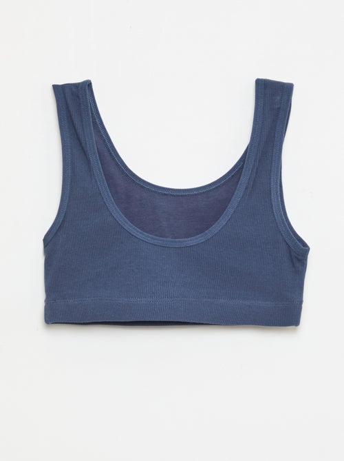 Lote de sujetadores tipo top de punto acanalado - Kiabi