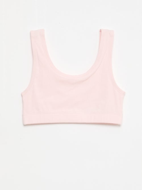 Lote de sujetadores tipo top de punto acanalado - Kiabi