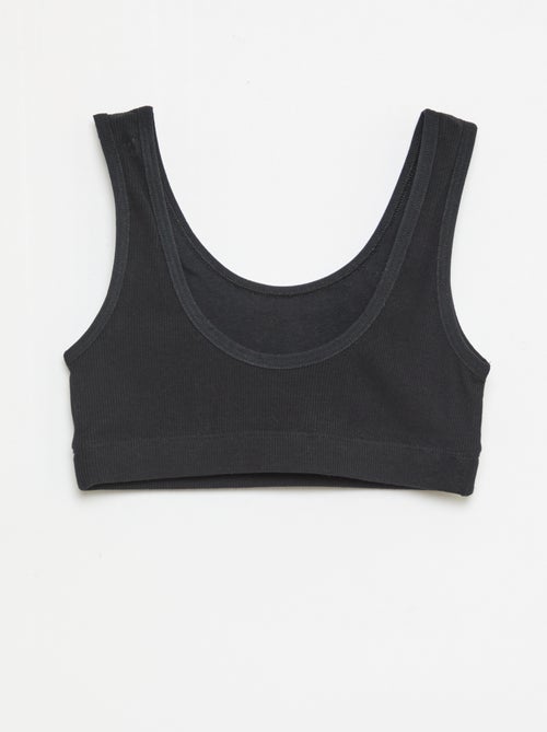 Lote de sujetadores tipo top de punto acanalado - Kiabi