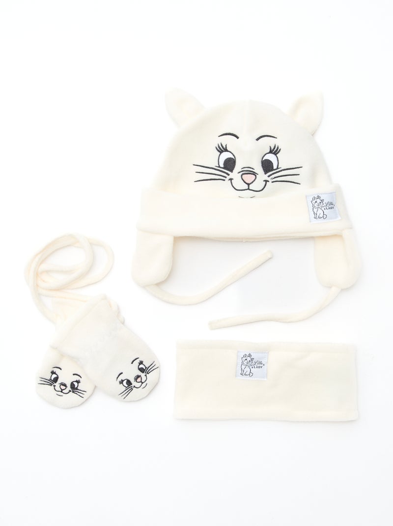 Lote gorro + guantes + braga 'Winnie y Marie' 'Disney' Blanco - Kiabi