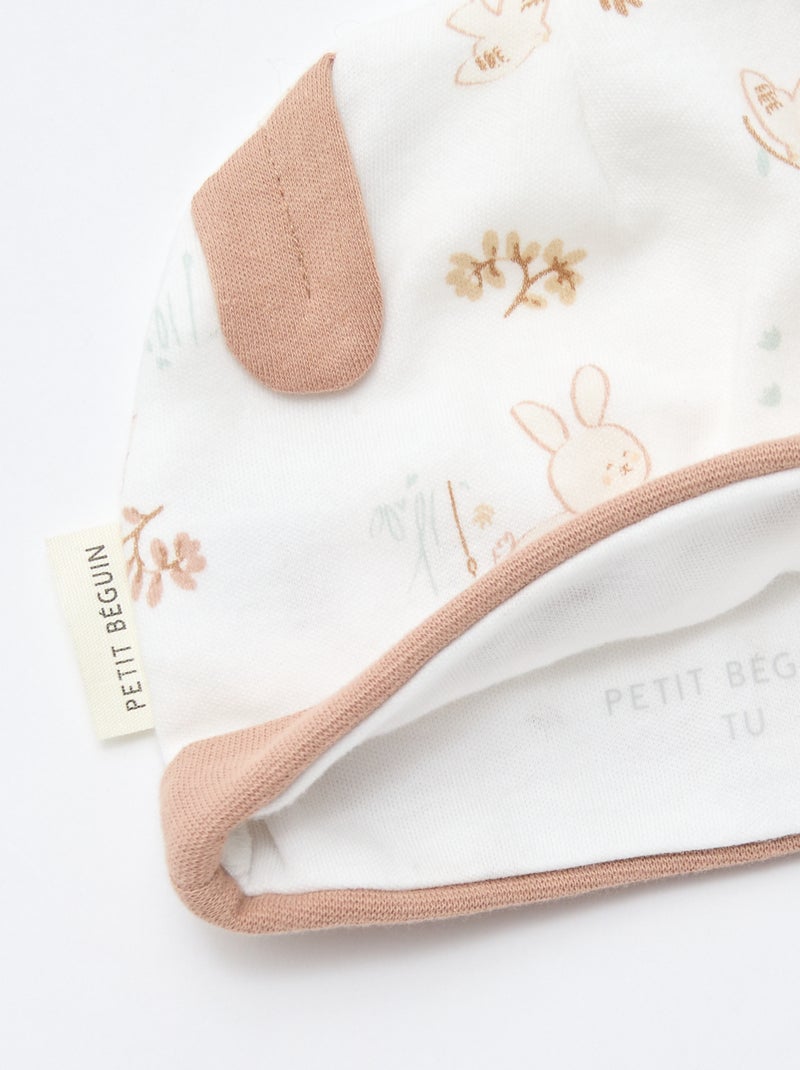 Lote gorro + guantes de recién nacido 'Petit Béguin' Blanco - Kiabi