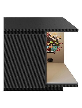 Lowboard 2 puertas y compartimento con LED 'Roba' - Minecraft