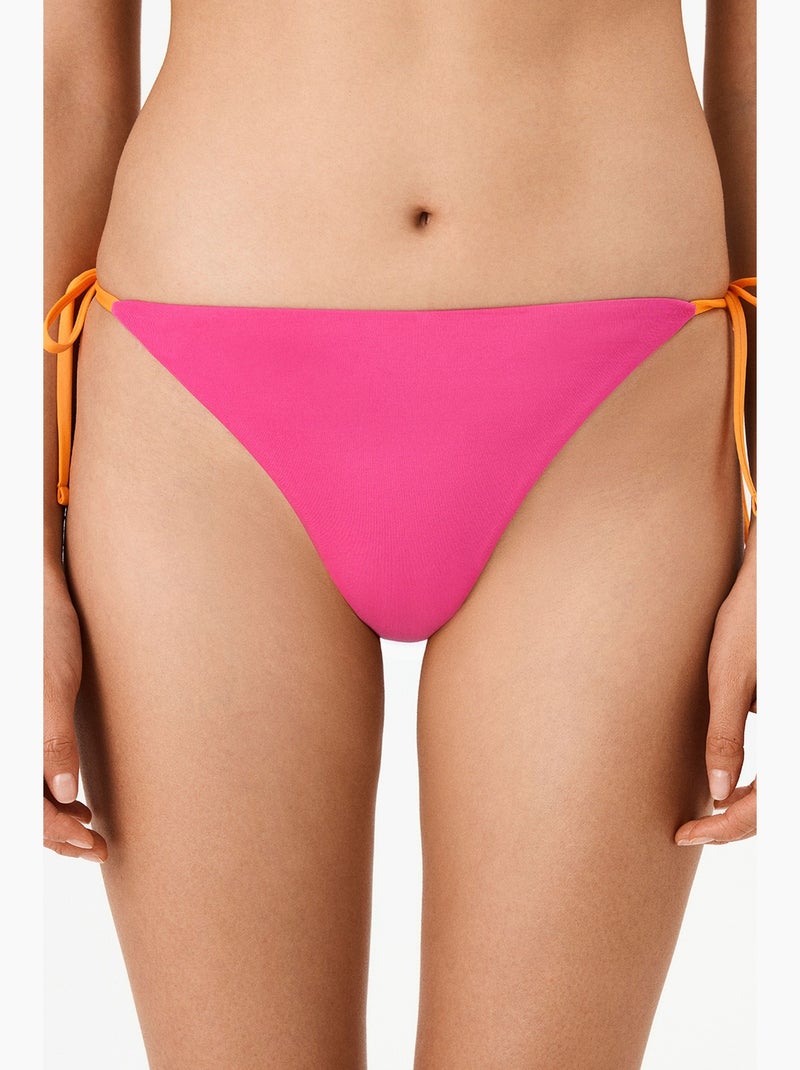 Lucilla braga de bikini de tiro medio penti Rosa fluo/Solinotes - Kiabi
