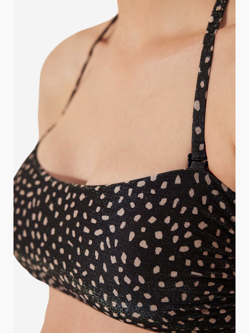 Luna top de bikini sin tirantes penti Negro - Kiabi