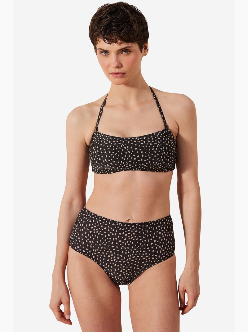 Luna top de bikini sin tirantes penti Negro - Kiabi